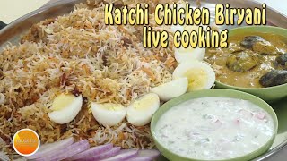 Katchi Chicken Biryani amp Mirchika salan  as shown in Live Cooking [upl. by Cyprian]