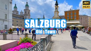 Salzburg Austria 🇦🇹 Walking tour ☀️ 4K HDR [upl. by Alaehcim170]