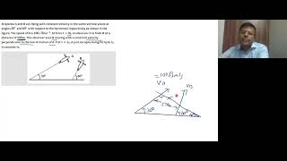 Airplanes A and B are flying with constant velocity in the same vertical plane at angles 30° and 60° [upl. by Neesay841]