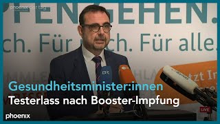 Pressekonferenz zu den Beratungen der Gesundheitsministerinnen der Bundesländer am 141221 [upl. by Adner]