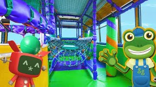 Party Bus For Children  Double Decker Indoor Playground  Geckos Real Vehicles [upl. by Venator]