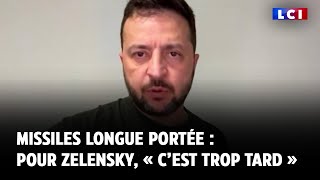 Missiles longue portée  pour Zelensky « c’est trop tard » [upl. by Jerroll]