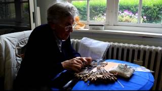 Lace Making in Bruges Belgium  1 [upl. by Ecnahc]