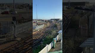 BR blue class 313 passing Newhaven harbour on seaford to Brighton [upl. by Irme]