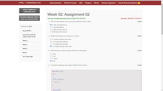 NPTEL Programming in Java Week 2 Assignment answers  July 2024 [upl. by Ahseniuq]