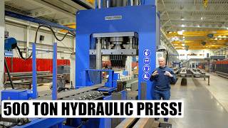 Making Steel Beams With 500 Ton Hydraulic Press [upl. by Lorn]