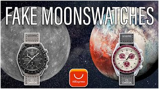 AliExpress Fake Watches  Omega Moonswatch Mercury amp Pluto [upl. by Nirraj]