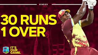 30 Runs Scored off ONE Over IN FULL  Rovman Powell vs Sam Curran  Windies Cricket [upl. by Nired]