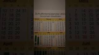 Schulferien NRW NordrheinWestfalen Deutschland Ferien Kalender 2022 Ferientage grün [upl. by Akimert697]