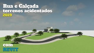 Rua e calçada em terreno acidentado no Revit  TUTORIAL [upl. by Ylus]