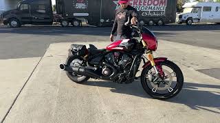 New Indian 2025 Scout 101ClassicSuperSportBobber 45quot 2Step TurnOut SlipOn sound check [upl. by Namyh557]