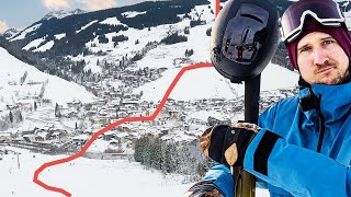 Größte Skirunde der Alpen 65km Skicircus Saalbach Hinterglemm Leogang Fieberbrunn [upl. by Pollerd840]