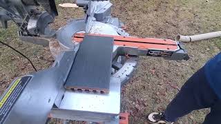 Review amp DEMO Ridgid Sliding Miter Saw and Mobile Stand [upl. by Singh]