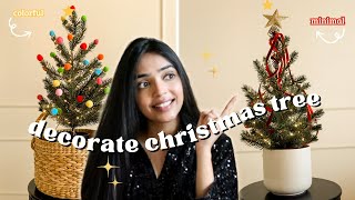 How to Decorate a Small Christmas Tree🌲 [upl. by Enitsugua]