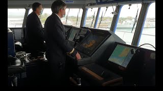 Bridge view Portsmouth arrival  Brittany Ferries Bretagne [upl. by Calderon]