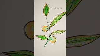 Easy branch olive drawing [upl. by Genevra198]