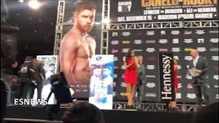 Canelo vs Rocky weigh in  undercard  Esnews [upl. by Razal]