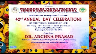 Maharishi Vidya Mandir Senior Secondary School 42nd Annual Day Celebrations [upl. by Lehacim]