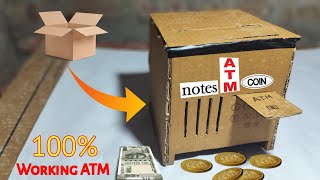 How To Making Amazing ATM Project  Best Cardboard ATM Machine Making At Home [upl. by Eenej]