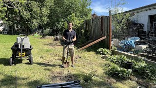 Dog Ear Wood Fence On Top Cinder Block Wall Project P1  Intro Background Idea How We Going To Build [upl. by Hahsia170]