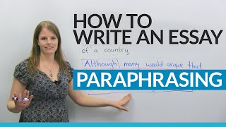 How to write a good essay Paraphrasing the question [upl. by Flori]