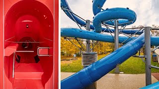 Fast TURBO Waterslide NEW 2021 Aquatherm Waterpark Straubing [upl. by Soracco290]