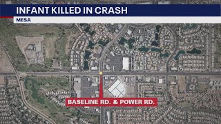 Infant boy dies following Mesa car crash [upl. by Scheider]