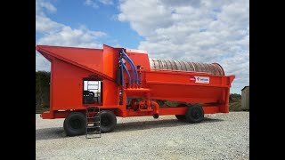 sand and gravel trommel screen aggregate separator  DETACH  model SAS 318E SAS340M [upl. by Ahsayn]