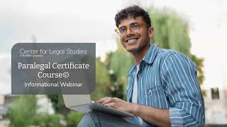 Paralegal Certificate Course©  Informational Webinar October 2024 [upl. by Robb626]