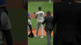 Luis Gil Hits Victor Robles w Pitch Injury  New York Yankees v Seattle Mariners Highlights shorts [upl. by Norri]