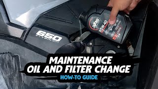 How to Change Oil amp Filter Can Am Outlander Maintenance [upl. by Frasco]