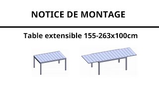 NOTICE DE MONTAGE Table extensible 155263x100cm [upl. by Fillander]