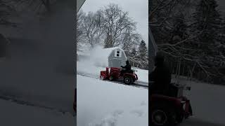 First snow removal with Wheel Horse D200 after Kohler K582 engine rebuild [upl. by Normandy165]