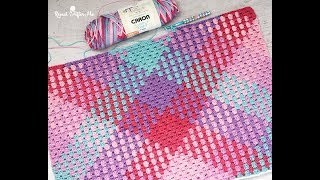 Fun Technique Crochet Color Pooling Caron Simply Soft Stripes [upl. by Sheila]