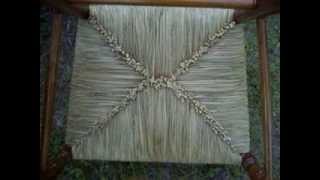 Weaving the Handtwisted Bulrush SeatThe Wicker Woman [upl. by Anitreb]