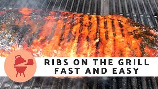 How To Make BBQ Ribs On The Grill Fast Quick And Easy Recipe [upl. by Yenoh]