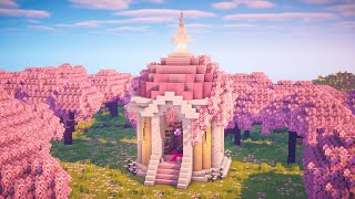 Minecraft  How to Build a Cherry Blossom Gazebo Enchanting Room [upl. by Valenta]