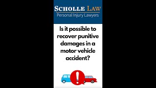 Is It Possible To Recover Punitive Damages In A Motor Vehicle Accident [upl. by Ydnerb]