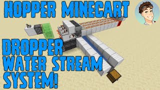 Easy Tileable Hopper Minecart Dropper Water Stream System [upl. by Semele775]