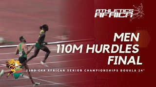 Men’s 110m Hurdles Final  2024 African Athletics Senior Championships  Douala 24 [upl. by Ylimme]