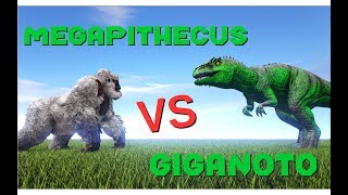 Megapithecus vs Giganotosaurus  ARK Survival Evolved  Cantex [upl. by Rednave492]