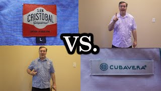 Guayabera Review of Cubavera Guayabera Shirts vs San Cristobal Guayabera Shirt [upl. by Oskar287]