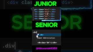 Difference between junior and senior coders coding webdesign htmlcss css [upl. by Francie]