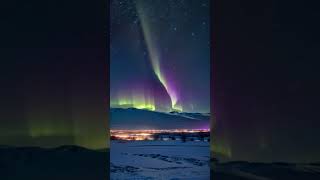 【Moments of Serenity】A Night Under the Aurora Lights shorts nature [upl. by Adnilre]