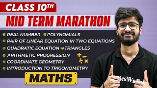 Complete CBSE Maths  Class 10th  MID Term in One Shot  Marathon Series 🔥 [upl. by Quinton232]