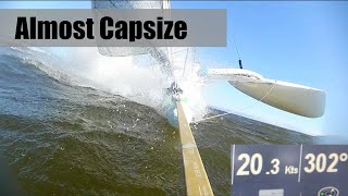 How to almost capsize a cfoil trimaran [upl. by Aicilev]