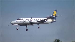 Sharp Airlines Fairchild Metro III Handles Windy Conditions Well  Landing at Gold Coast [upl. by Airdnaxila]