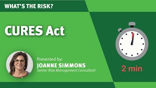 Two Minutes Whats the Risk CURES Act [upl. by Aritak96]