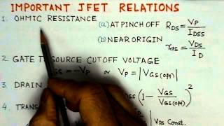 JFET BiasingModels and Amplifier CircuitsAnalog Circuits  A conceptual Video Lecture [upl. by Gage774]