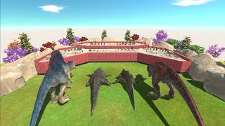 PURUSSAURUS  TREX  SPINOSAURUS  MACHIMOSAURUS vs EVERY FACTION Lanix manuel Request ARBS [upl. by Adyeren]